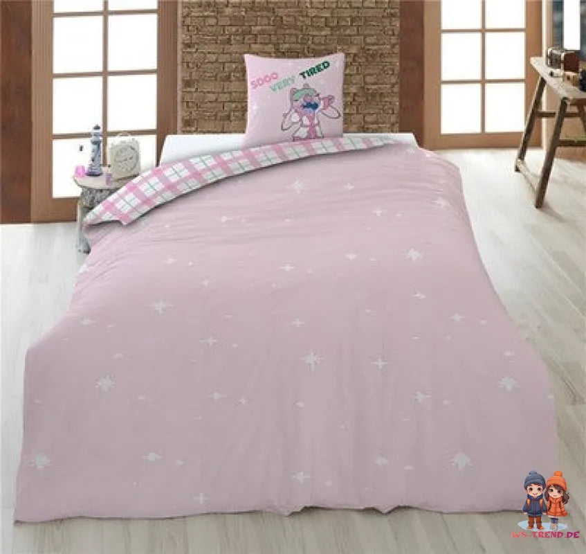 Disney Stitch Angel Kinder Mikrofaser Bettwäsche 2tlg. Set 135-140x200 65x65 - WS-Trend.de