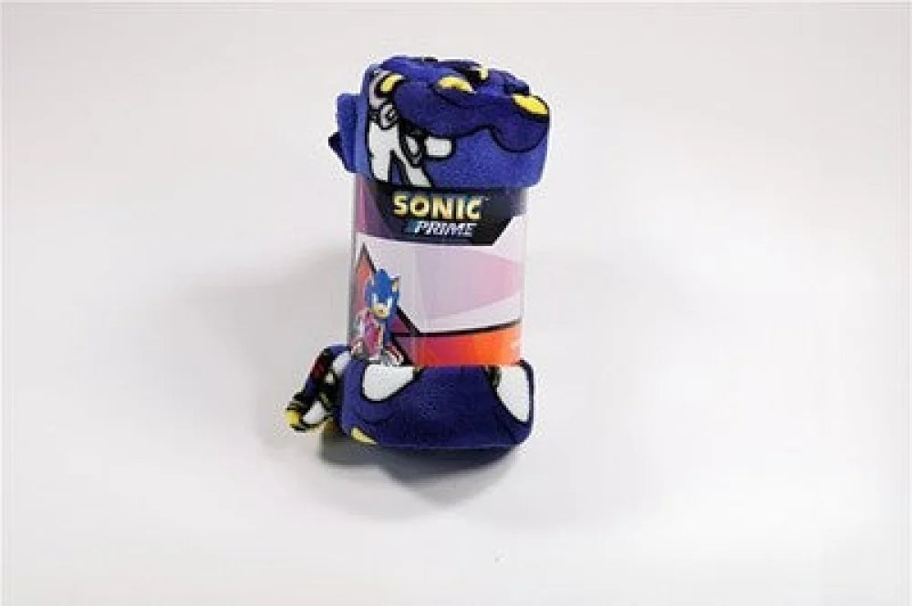Sonic Prime Kinder Flanell Wohndecke warme Kuscheldecke 110x150 cm - WS-Trend.de