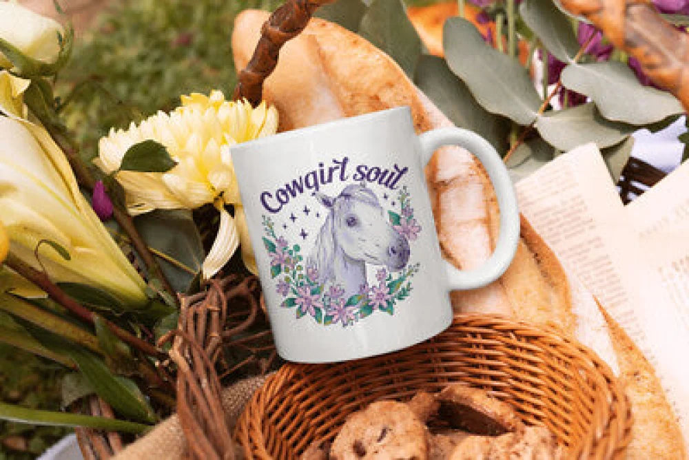 Cowgirl Soul Pferd Kaffeetasse Teetasse Kakaotasse für Mädchen - WS-Trend.de