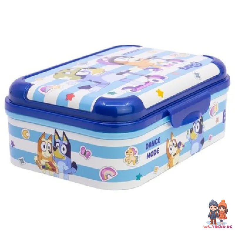 Bluey Bingo Kinder 4 teiliges Set Brotdose Alu Trinkflasche Besteck - WS-Trend.de