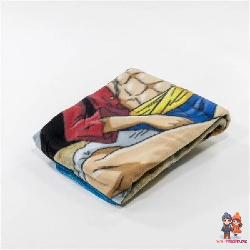Anime One Piece Ruffy Kinder Fleecedecke leichte Kuscheldecke 100x140 cm - WS-Trend.de