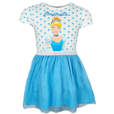 Disney Cinderella Kinder Mädchen Tüllkleid Sommerkleid Gr. 104-134 - WS-Trend.de