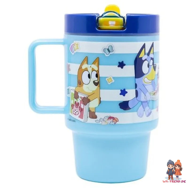 Bluey und Bingo Kinder Trinkbecher Becher mit Halm 530 ml - WS-Trend.de