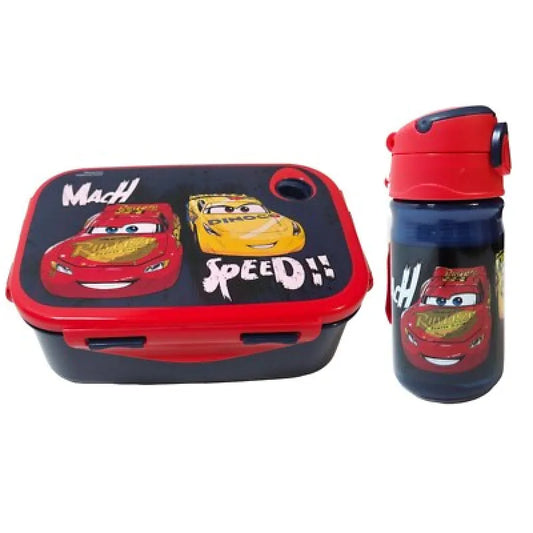 Disney Cars Lightning McQueen 2 tlg Lunch Set Brotdose Trinkflasche 350 ml - WS-Trend.de