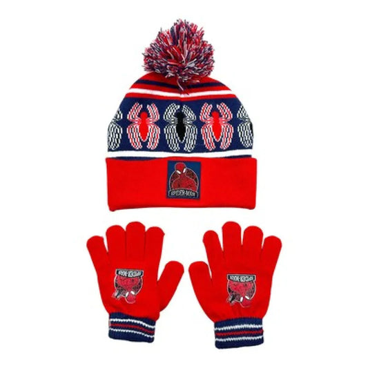 Spiderman Kinder Herbst Winter Set Mütze plus Handschuhe Kindermütze 52/53 - WS-Trend.de