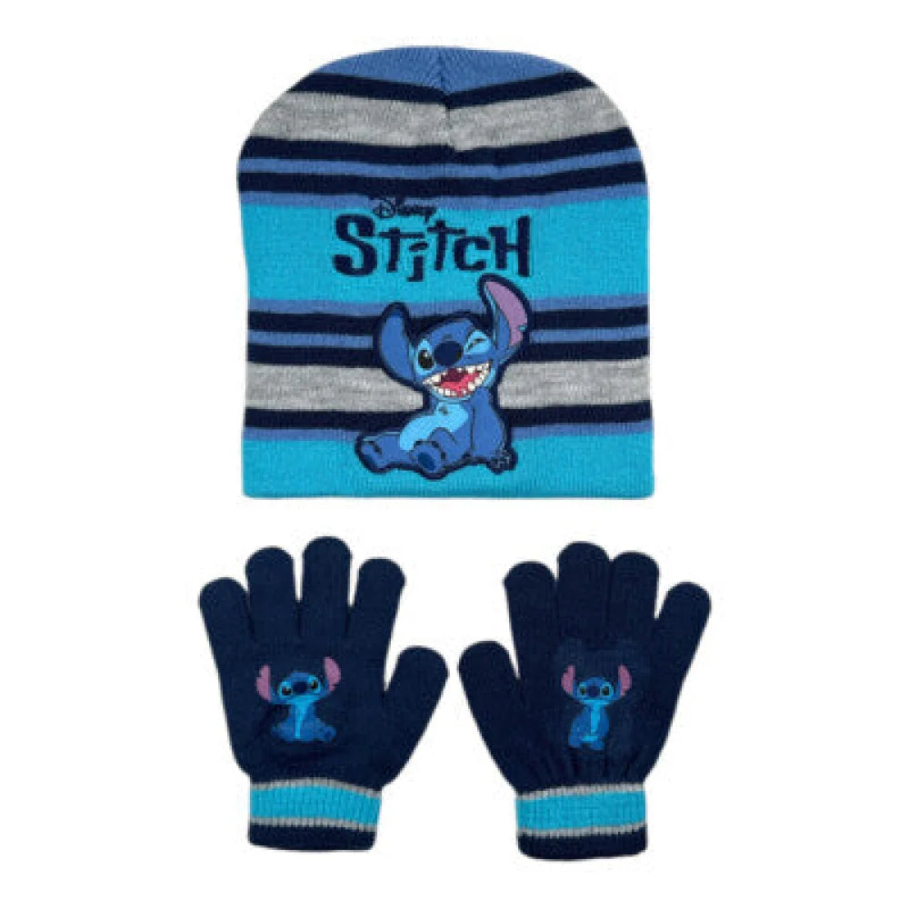 Disney Lilo und Stitch Kinder 2tlg Set Wintermütze Handschuhe Gr.54 - WS-Trend.de