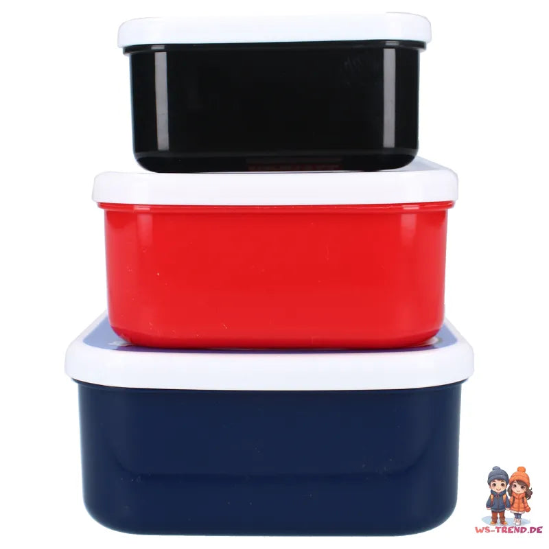 Marvel Spiderman Spidey 4 tlg Kinder Set 3x Snackbox XL Alu Trinkflasche 500 ml - WS-Trend.de