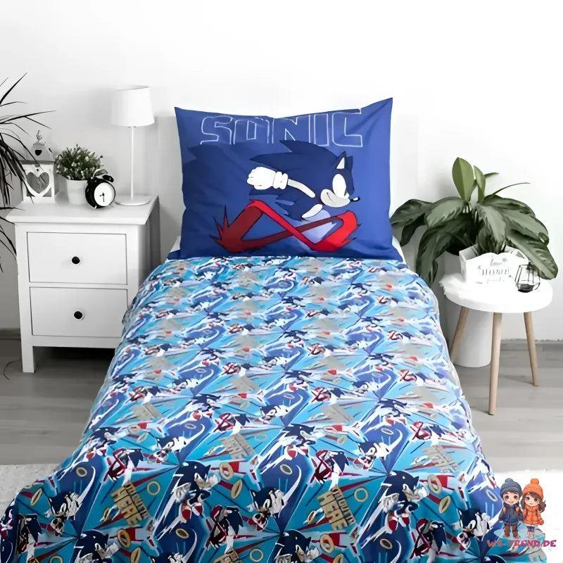 Sonic The Hedgehog Kinder Bettwäsche 2tlg. Set 135-140x200 65x65 cm - WS-Trend.de