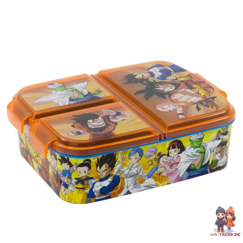 Anime Dragon Ball Kinder 2 tlg Lunch Set - 3 Kammer Brotdose Alu-Trinkflasche - WS-Trend.de
