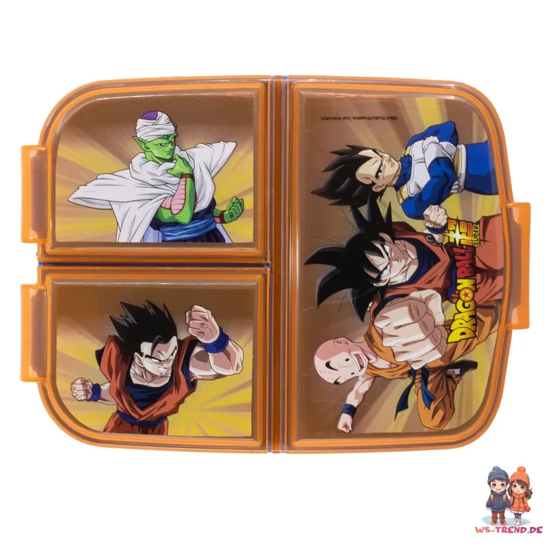 Anime Dragon Ball Kinder 2 tlg Lunch Set - 3 Kammer Brotdose Alu-Trinkflasche - WS-Trend.de
