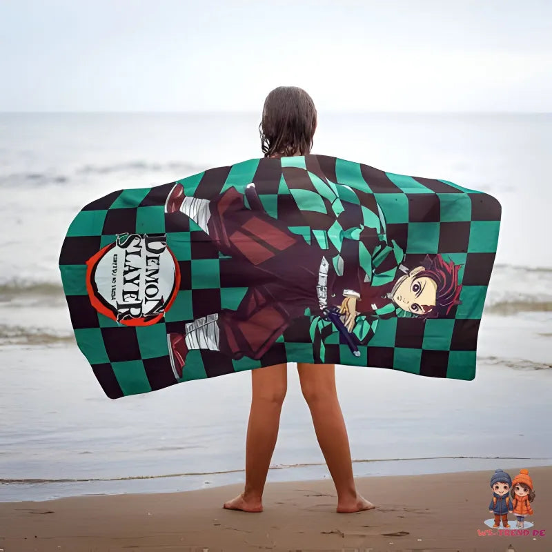 Anime Demon Slayer Mikrofaser Strandtuch Handtuch Badetuch XL 70x140 cm - WS-Trend.de