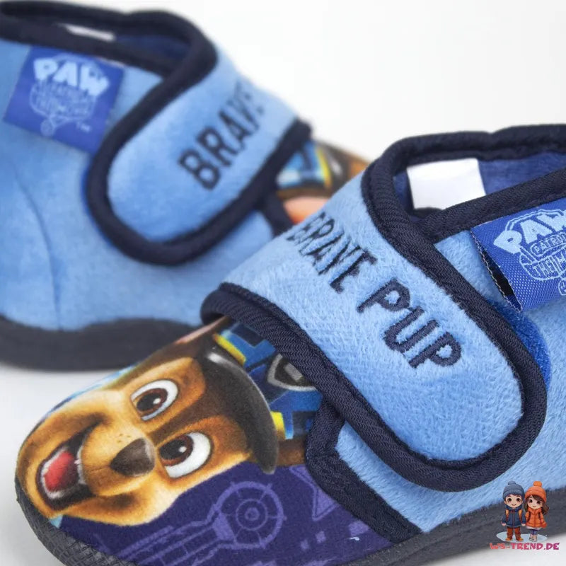 Paw Patrol Chase Kinder Baby Hausschuhe Kitaschuhe - WS-Trend.de Schlüpfschuhe Klett 21-26