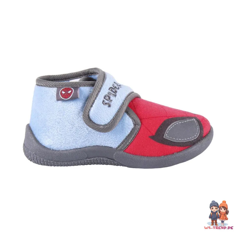Marvel Spiderman Kinder Jungen Hausschuhe Kitaschuhe - WS-Trend.de Schlüpfschuhe Klett 23 - 28