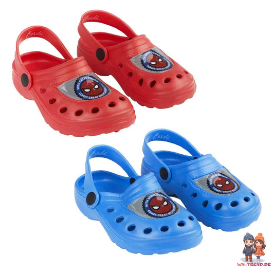 Marvel Spiderman - Kinder Sandalen Clogs Badeschuhe - WS-Trend.de Avengers Latschen Jungen