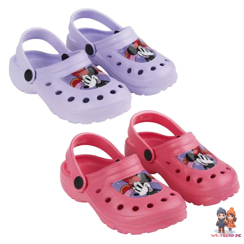Disney Minnie Maus Kinder Clogs Badeschuhe - WS-Trend.de Latschen Mädchen 24 bis 31