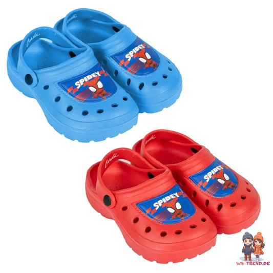 Marvel Spiderman Jungen Clogs Kinder Sandalen Badeschuhe Latschen - WS-Trend.de Gr. 22-29