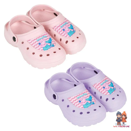 Peppa Pig Wutz Clogs Kinder Sandalen Badeschuhe Latschen - WS-Trend.de Gr. 22 bis 29