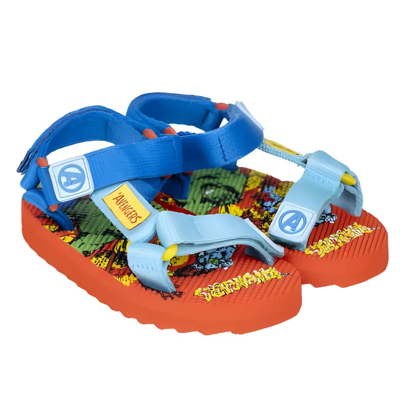Marvel Avengers Kinder Sandalen Latschen Hausschuhe Klett - WS-Trend.de Gr. 25 bis 32