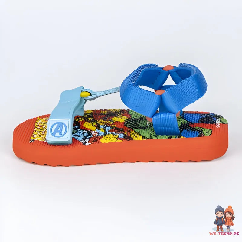 Marvel Avengers Kinder Sandalen Latschen Hausschuhe Klett - WS-Trend.de Gr. 25 bis 32