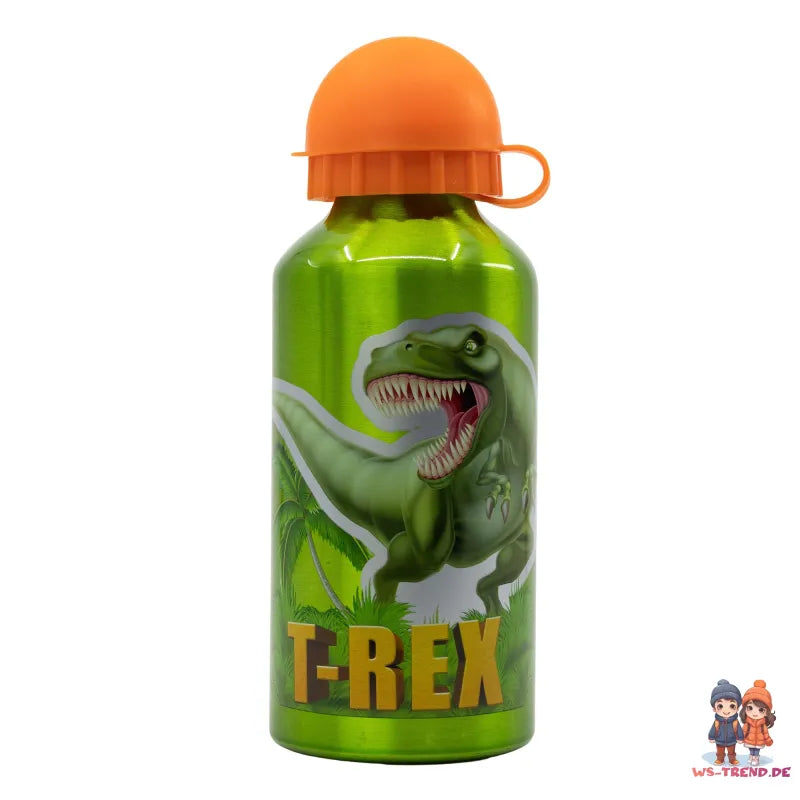 Dinosaurier T-Rex Kinder 2 teiliges Set Brotdose mit 3 Kammern Alu-Trinkflasche - WS-Trend.de