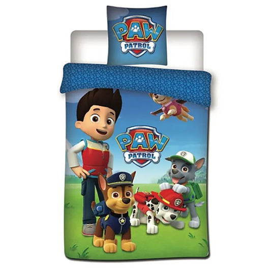 Paw Patrol Chase Marshall Kinder Mikrofaser Bettwäsche Set 135/140x200 63x63 cm - WS-Trend.de
