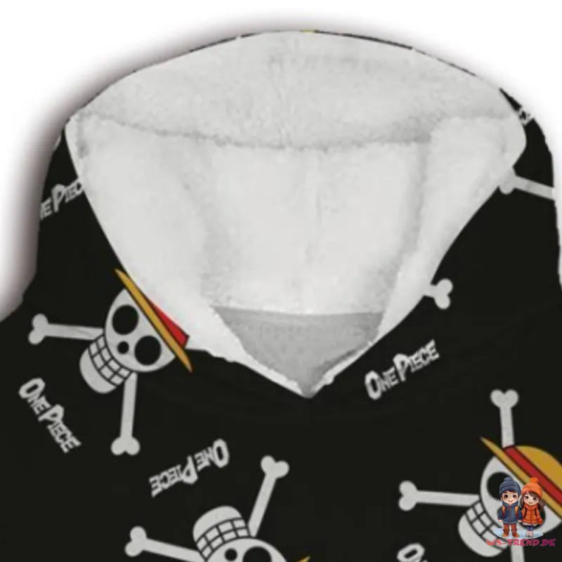 One Piece Ruffy Herren Kuschelponcho Kuscheldecke mit Ärmeln Kapuze Tasche - WS-Trend.de