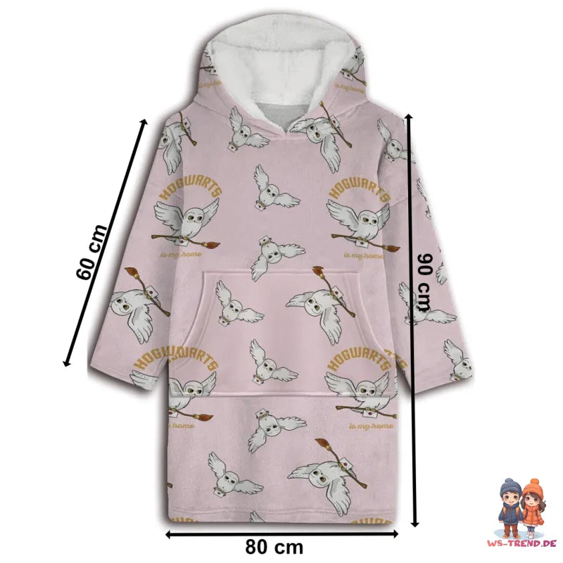 Harry Potter Kuschelponcho Damen Kuscheldecke mit Ärmeln Kapuze Tasche - Onesize - WS-Trend.de