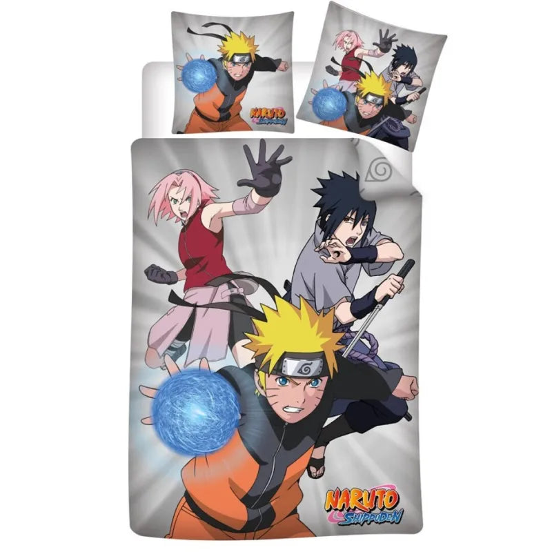 Naruto Shippuden Kinder Bettwäsche Mikrofaser 2tlg Set 135-140x200 63x63 cm - WS-Trend.de 135/140x200