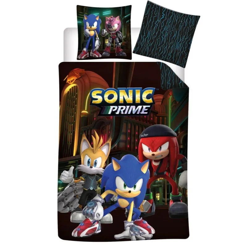Sonic Prime Tails Kinder Mikrofaser Bettwäsche 2tlg Set 135/140x200 63x63 cm - WS-Trend.de