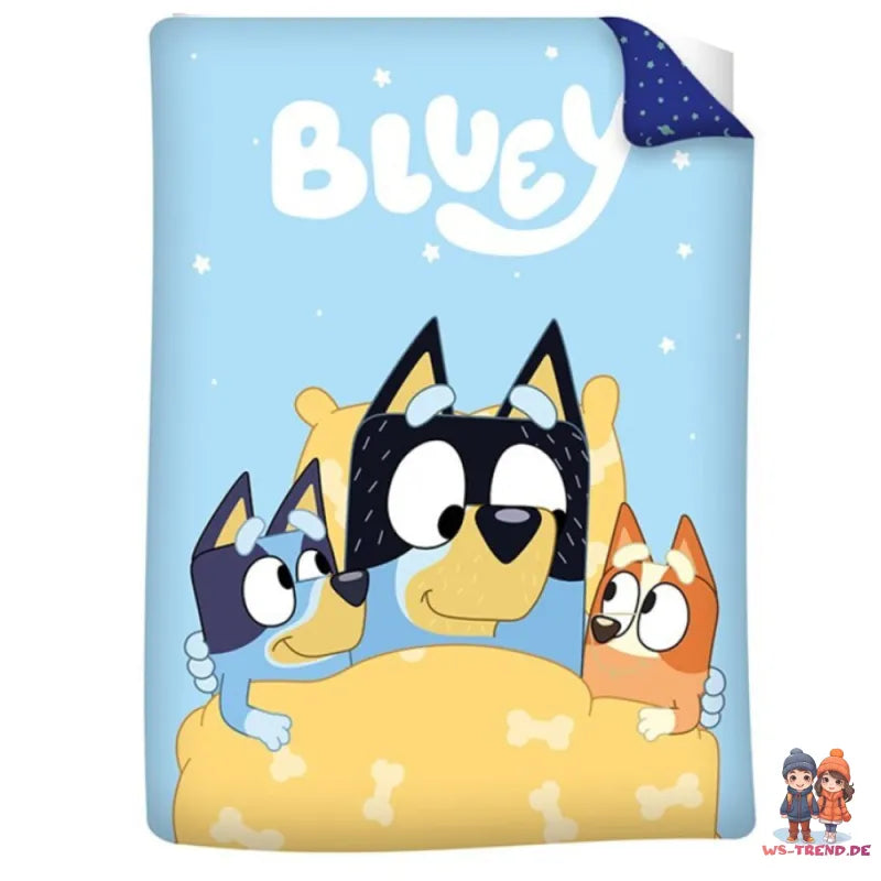 Bluey und Bingo Kinder Bettwäsche 2tlg. Set 135-140x200 65x65 100% Baumwolle - WS-Trend.de
