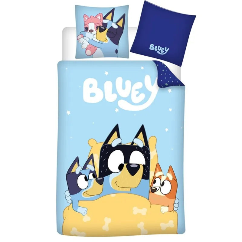 Bluey und Bingo Kinder Bettwäsche 2tlg. Set 135-140x200 65x65 100% Baumwolle - WS-Trend.de