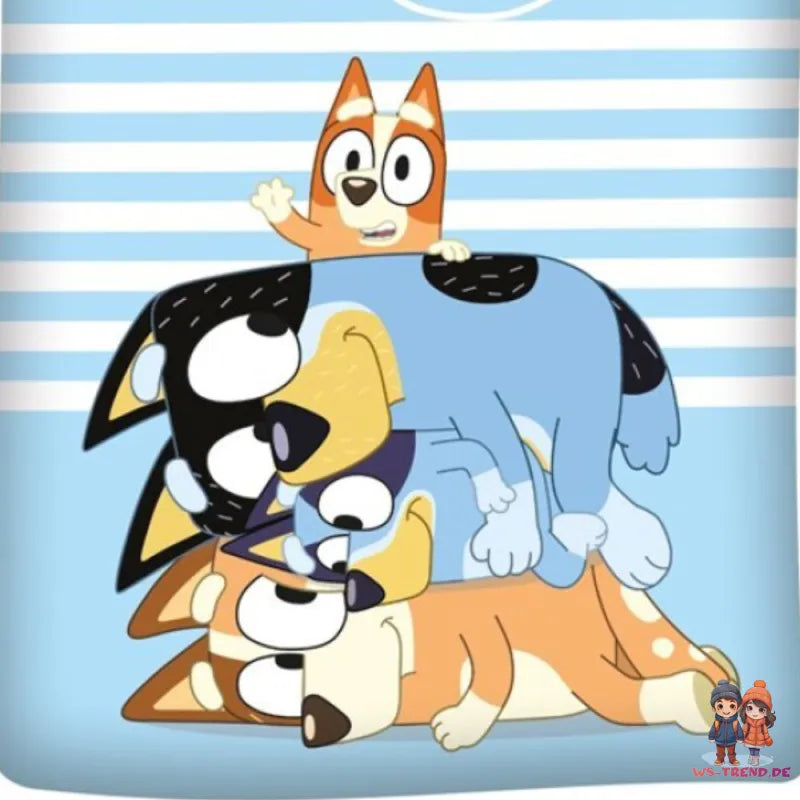 Bluey und Bingo Kinder Bettwäsche 2tlg. Set 135-140x200 65x65 100% Baumwolle - WS-Trend.de