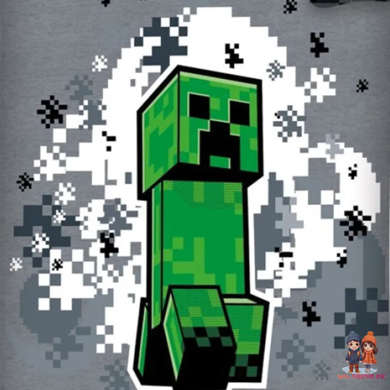 Minecraft Gamer Creeper Kinder Bettwäsche 2tlg. Set 135-140x200 65x65 - WS-Trend.de