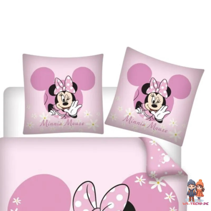 Disney Minnie Maus Kinder Bettwäsche 2tlg. Set 135 140x200 65x65 cm WS Trend.de
