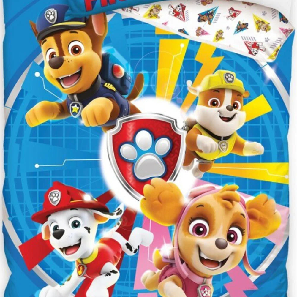Paw Patrol Chase Skye Kinder Bettwäsche 2tlg. Set 135-140x200 65x65 cm - WS-Trend.de