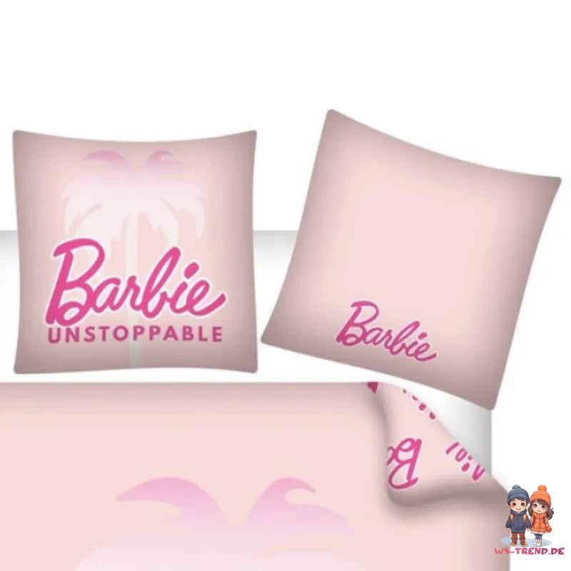 Barbie Kinder Bettwäsche Mikrofaser 2tlg Set 135/140x200 63x63 cm - WS-Trend.de