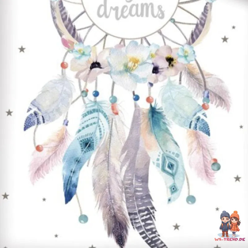 Traumfänger DreamCatcher Kinder Bettwäsche 2tlg. Set 135x200 80x80 cm - WS-Trend.de