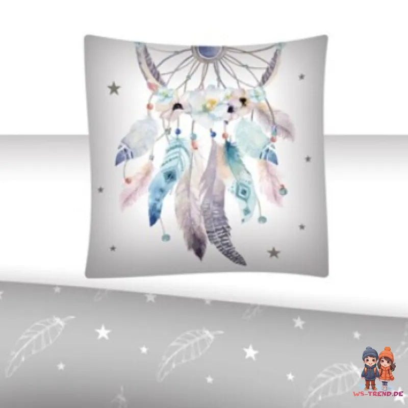 Traumfänger DreamCatcher Kinder Bettwäsche 2tlg. Set 135x200 80x80 cm - WS-Trend.de