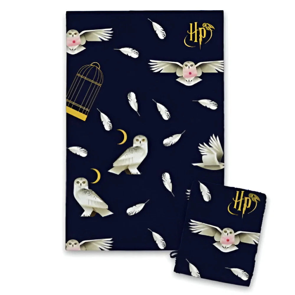 Harry Potter Hogwarts 3 tlg Set Kinder Bademantel Handtuch Handschuh - WS-Trend.de Gr. 98 -128