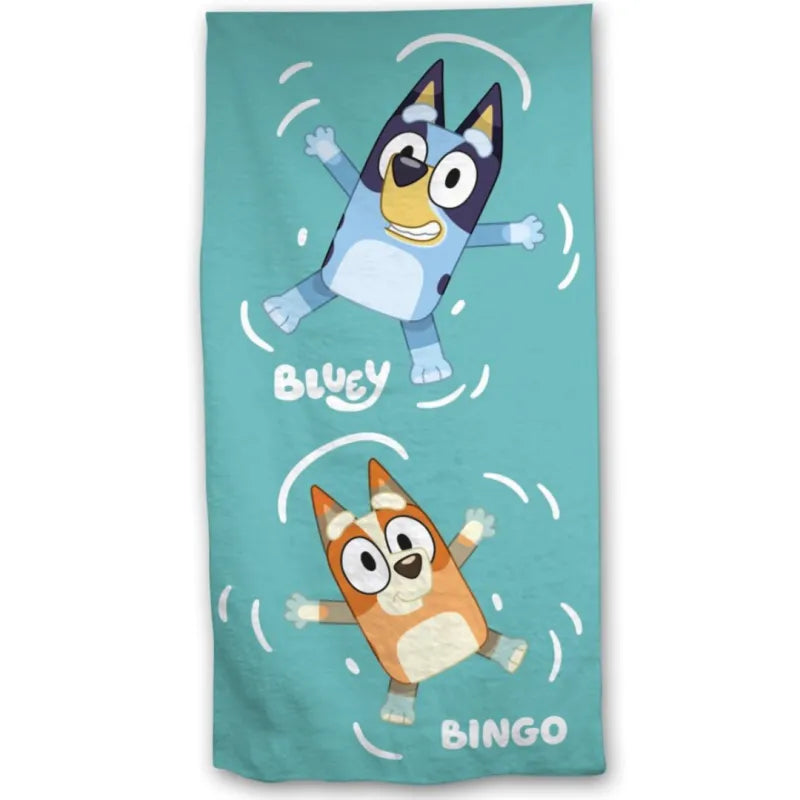 Bluey und Bingo Kinder Mikrofaser Strandtuch Badetuch 70 x 140 cm - WS-Trend.de