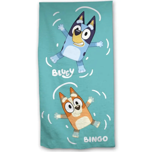 Bluey und Bingo Kinder Mikrofaser Strandtuch Badetuch 70 x 140 cm - WS-Trend.de