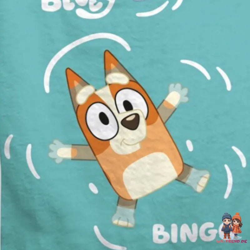 Bluey und Bingo Kinder Mikrofaser Strandtuch Badetuch 70 x 140 cm - WS-Trend.de