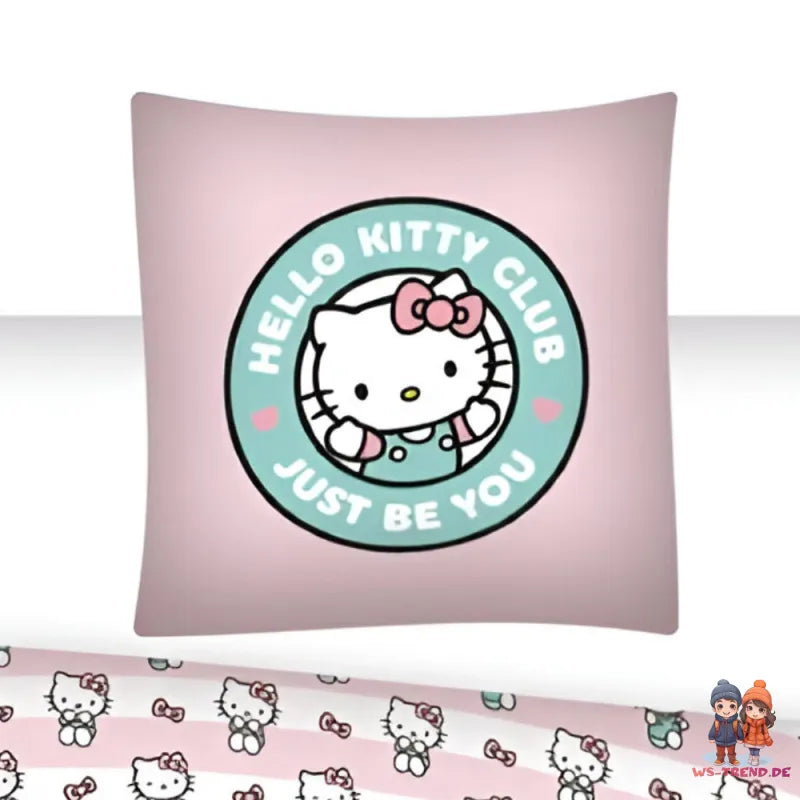 Hello Kitty Mädchen Kinder Bettwäsche 2tlg. Set 135-140x200 65x65 - WS-Trend.de