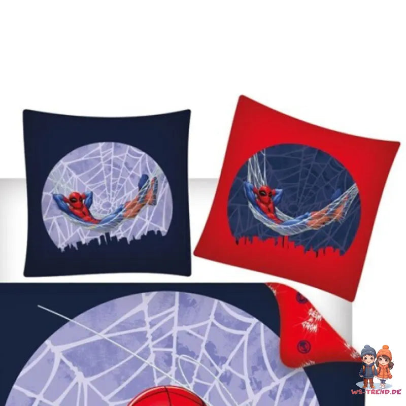 Marvel Spiderman Kinder Bettwäsche 2tlg. Set 135-140x200 65x65 cm - WS-Trend.de