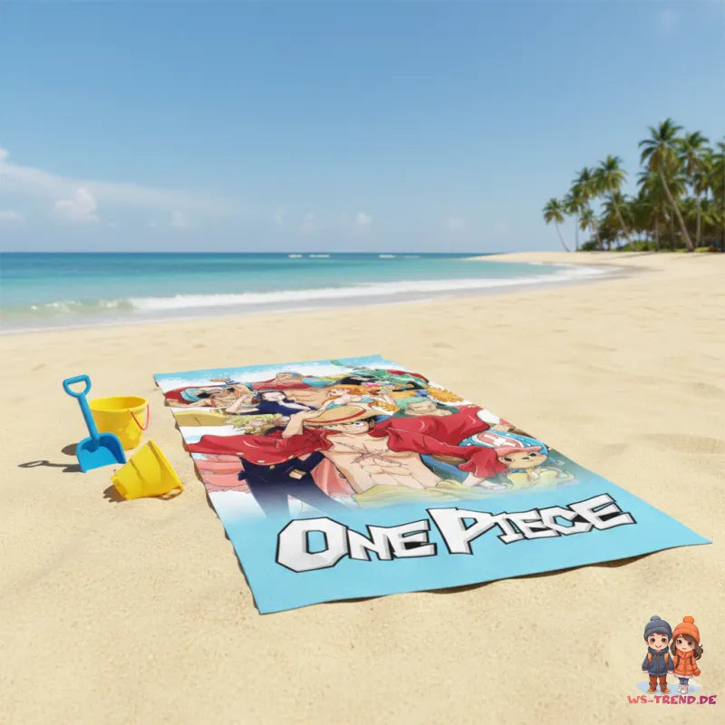 One Piece Monkey D Ruffy Strandtuch Handtuch Badetuch XXL 90x170 cm Baumwolle - WS-Trend.de