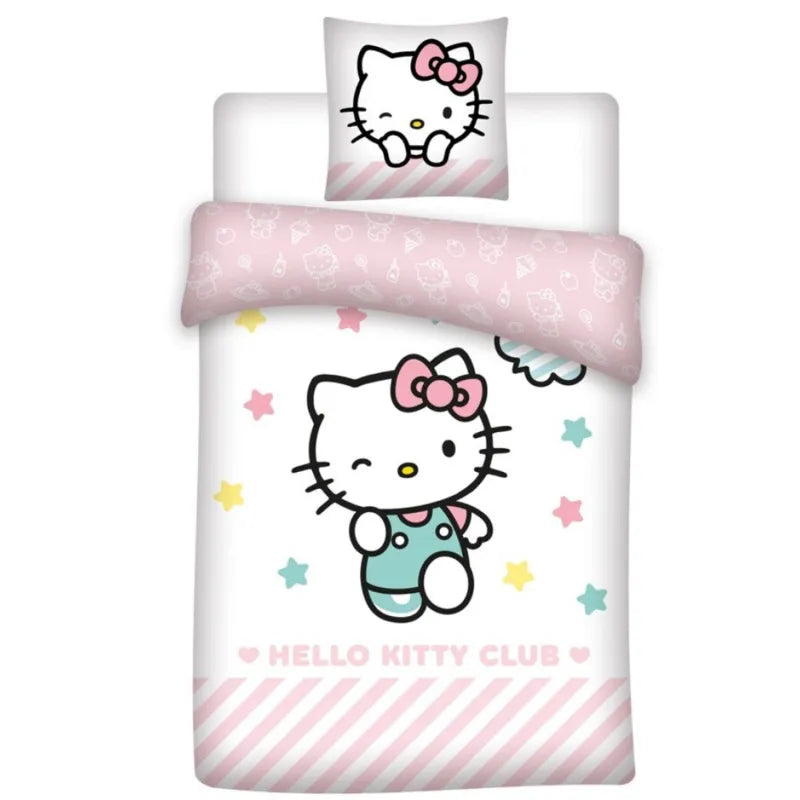 Hello Kitty Mädchen Kinder Bettwäsche 2tlg. Set 135-140x200 65x65 Baumwolle - WS-Trend.de