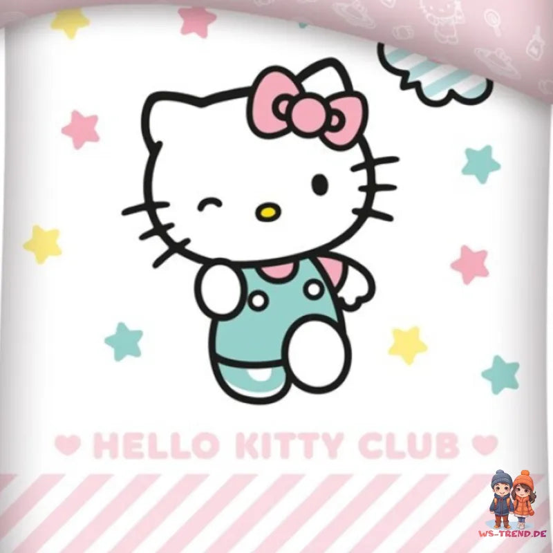 Hello Kitty Mädchen Kinder Bettwäsche 2tlg. Set 135-140x200 65x65 Baumwolle - WS-Trend.de