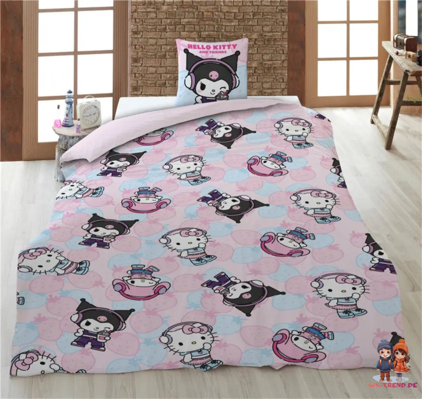 Hello Kitty Kuromi Melody Mädchen Kinder Bettwäsche 2tlg. Set - WS-Trend.de