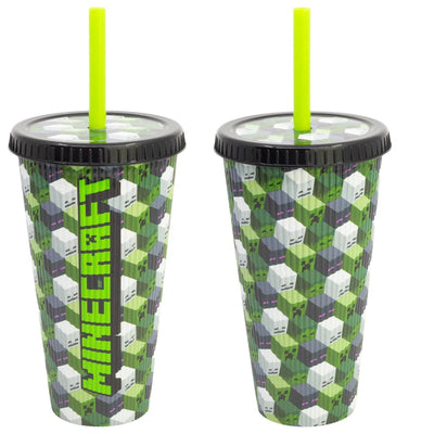 Minecraft Creeper Gamer XL Kaffeebecher Becher To-Go 790 ml Halm - WS-Trend.de