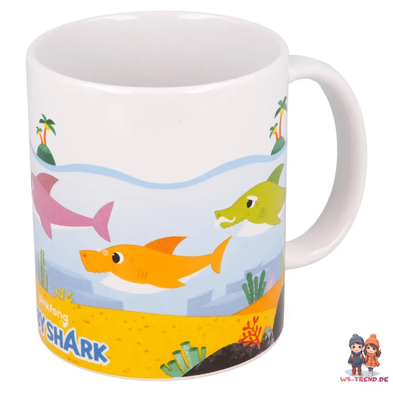 Baby Shark Haie Teetasse Tasse Kaffeetasse Geschenkidee 325 ml - WS-Trend.de